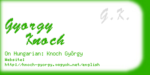 gyorgy knoch business card